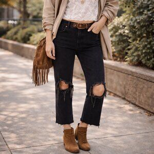 We The Free SZ 28 Maggie Straight Jean in Black